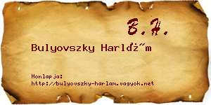 Bulyovszky Harlám névjegykártya